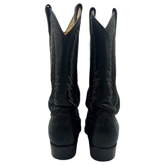 Rudel Embroidered Mid Calf Leather Rodeo Cowboy Western Boots Black Size 9.5D - Picture 3 of 8